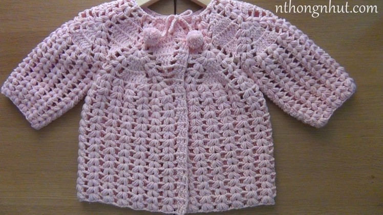 Crochet baby sweaters tutorial - Pattern 2 (1.2)