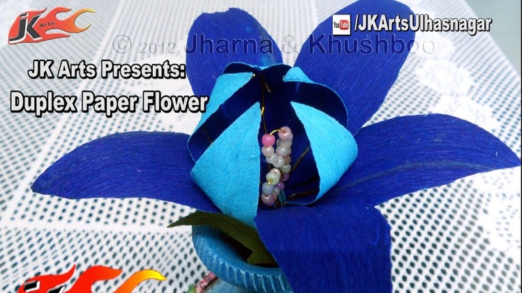 DIY How to make Duplex Paper Flower (Reuploaded) | JK Arts 1217