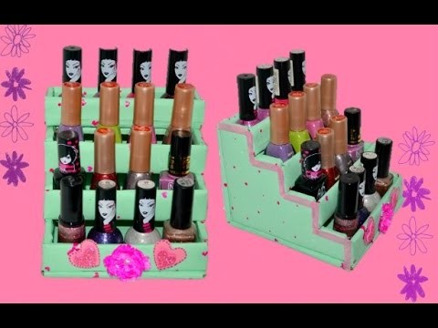 DIY nail polish organizer |using cardboard|how to make nail polish organizer