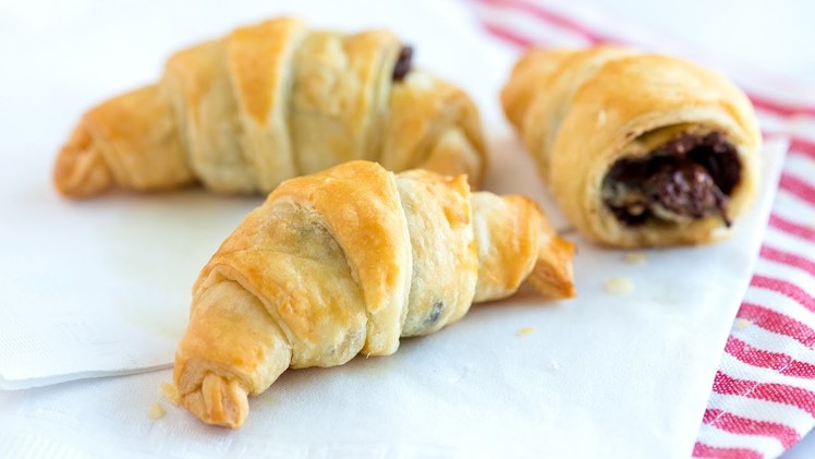 Easy, 30 Minute Chocolate Croissants Recipe - How to Make Croissants with Store-bought Puff Pastry