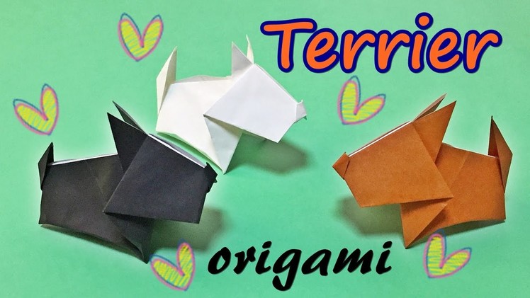 Easy but Cool Origami Dog for Kids | How to Make a Paper Terrier Dog with One Piece of Paper | DIY