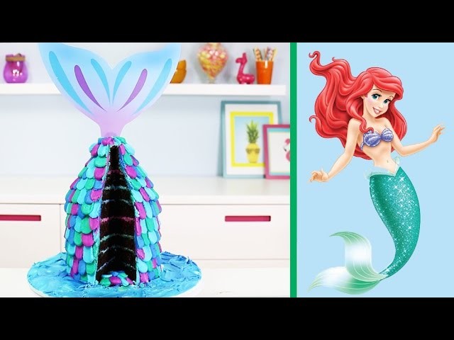 Easy Mermaid Cake - How to Make a Little Mermaid Tail Cake - YouTube