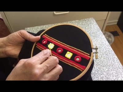 Hand Embroidery easy stitch how to make MIRROR stitch