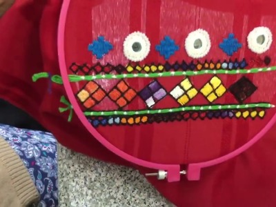 Hand Embroidery easy stitch how to make Balochi stitch