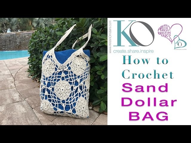How to Crochet Sand Dollar Bag LEFT HAND Crocheter FULL PROJECT
