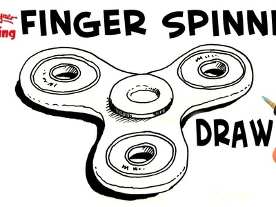 How to draw a Fidget Spinner step by step