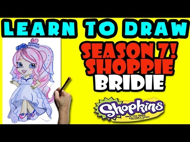 How To Draw Shoppies Shopkins: Bridie, Step By Step Shoppies Drawing Shopkins