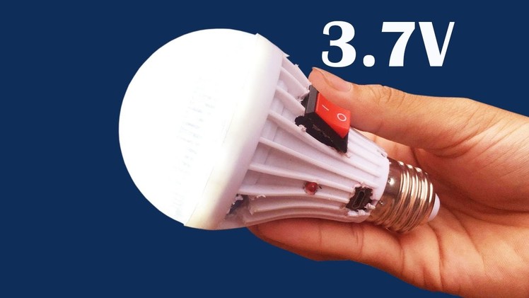 How to make 3.7V DC for LED Light Bulbs using phone battey - Convert from 12V to 3.7V