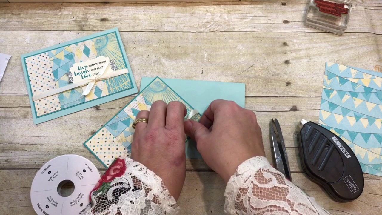 How to make a Beautiful You Card using Cupcakes and Carousels DSP from Stampin Up