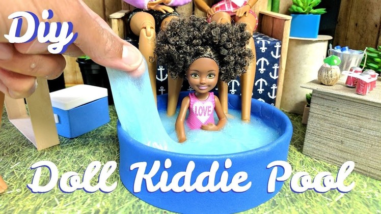 How to Make a Doll Kiddie Pool with Slime or Water - Dollhouse DIY