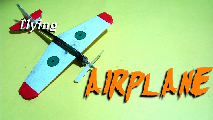 How to make a flying airplane.a flying toy (indoor)