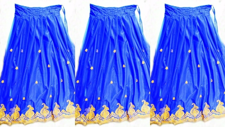How to make a net fabric long skirt