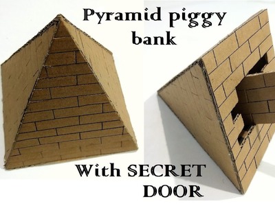 How to make A Pyramid piggy bank safe with secret door |  Pyramid Locker safe