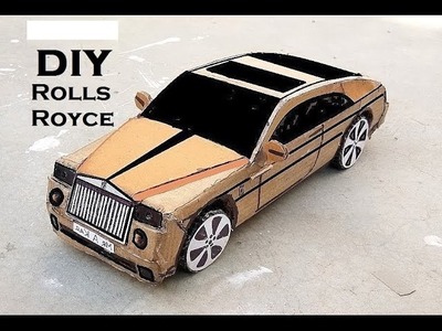 How to make a rolls royce car at home, cardboard rolls royce, how to make car at home, cardboard toy