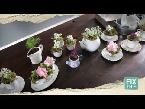 How To Make A Teacup Garden - Thrift DIY