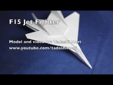 How to make an F15 Eagle Jet Fighter Paper Plane!!!