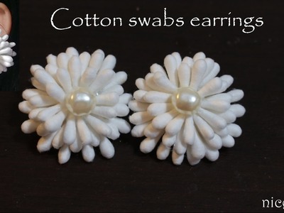 How to make Cotton swabs earrings