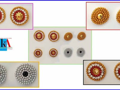 How to make Earring Studs. Patches || studs Earrings with canvas cloth