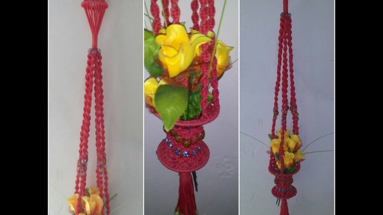 How to make flowers wall hanging very simple design