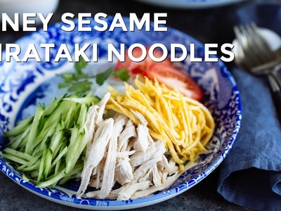 How To Make Honey Sesame Shirataki Noodles (Recipe) しらたきで作る冷やし中華 (レシピ)