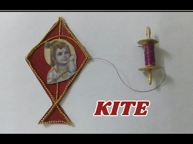 HOW TO MAKE KITE FOR BAL GOPAL. PATANG AND CHARKHI FOR LADDU GOPAL – SS ART CREATIONS