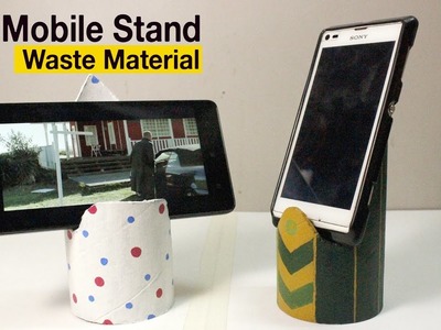 How to make MOBILE STAND HOLDER from Waste Material