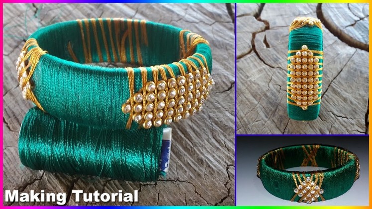 How to make simple and easy Silk Thread Bangle|Omni_trends