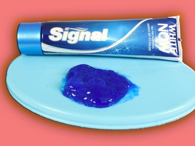 How to Make Toothpaste Slime with Salt, Toothpaste and Salt Slime Without Glue!, 2 ingredients Slime