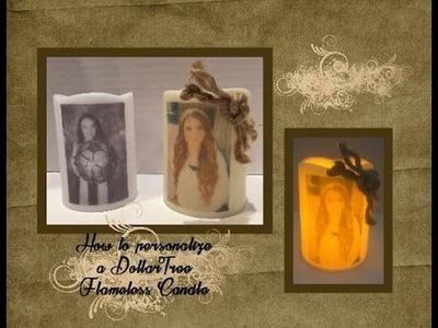 How to personalize a Dollar Tree flameless (LED) Candle
