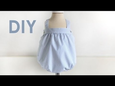 How to sew a BABY BOY SAILOR ROMPER