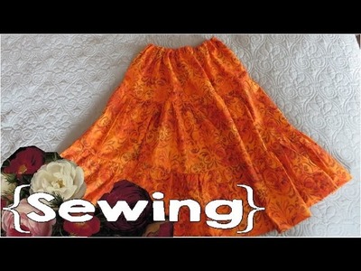 How to Sew a Peasant Skirt (Without a Pattern!) ║ Simple Sewing #6