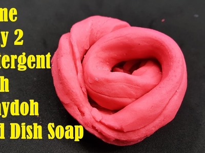 NO GLUE!! How to make Slime only 2 Detergent with Playdoh and Dish Soap