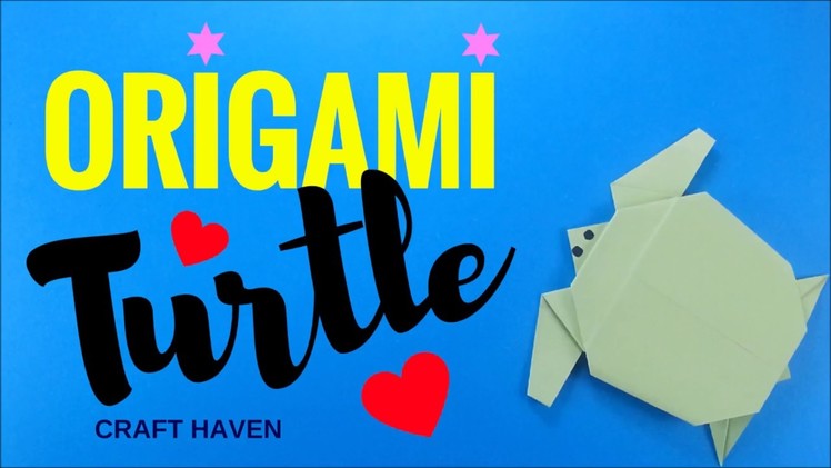 Origami Animal: How To Make An Origami Turtle - Easy Origami Tutorial for Beginners for Kids
