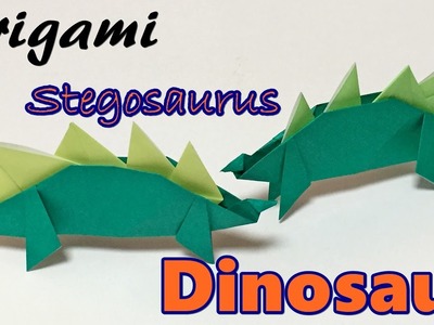 Origami dinosaur easy but cool | How to make a paper dinosaur Stegosaurus | Origami for kids