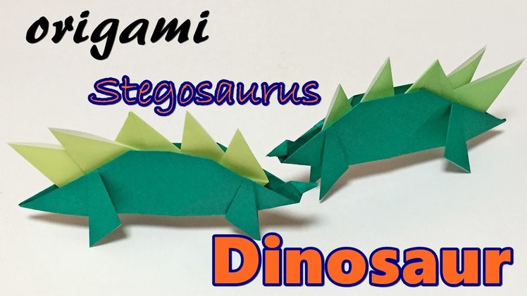 Origami dinosaur easy but cool | How to make a paper dinosaur Stegosaurus | Origami for kids