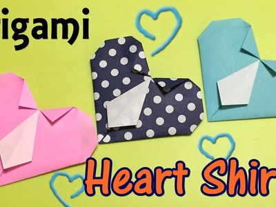 Origami father's day gift idea for kids | How to make a paper heart shirt easy but cool | DIY craft