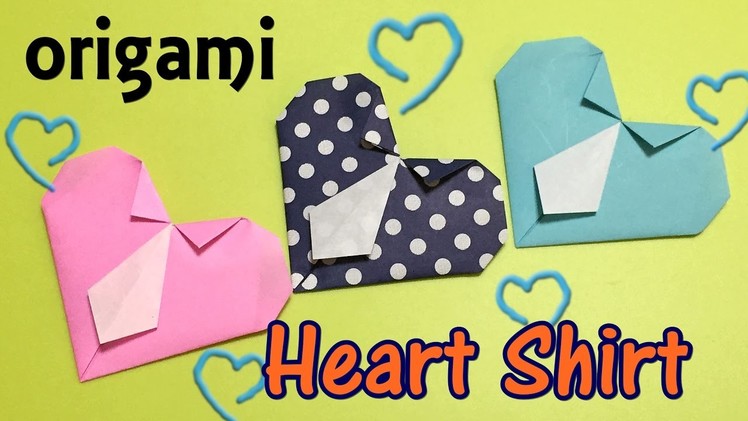 Origami father's day gift idea for kids | How to make a paper heart shirt easy but cool | DIY craft