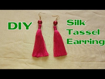 Tassel earrings. How to make silk thread Tassel earrings at home.