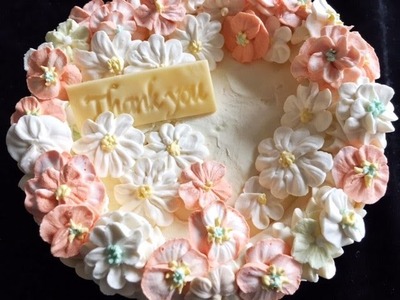 シュガークラフト フラワーデコレーションケーキ How to make DIY Flower Decorating Cake