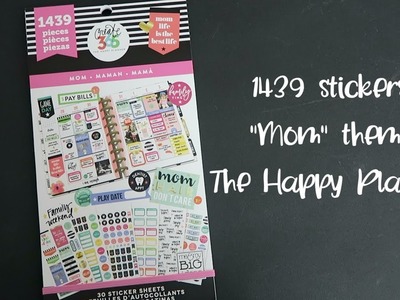 1439 Stickers! The Happy Planner "MOM" Sticker Value Pack Flip-Through