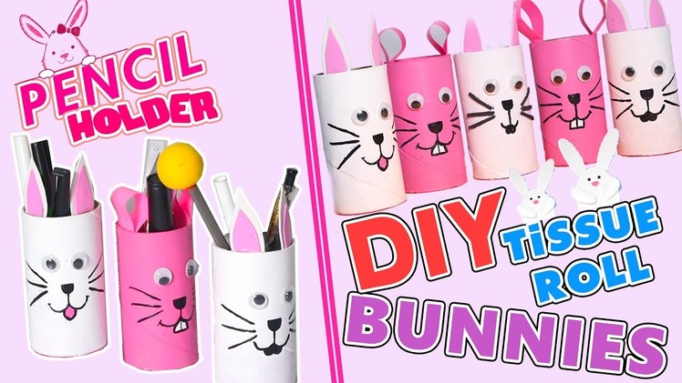 3 Minute Crafts. How to make Toilet Paper Roll Bunny Holder. DIY Tissue Roll Crafts for Kids