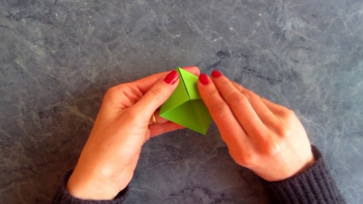 An origami bookmark "Frog"