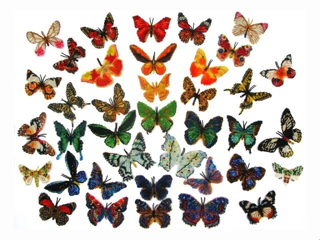 Bead Butterflies by Kathy Kostinsky. The collection of 62 big ones