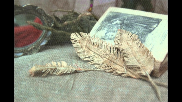 Crafts for  Nubies - Crafts in 3 minutes - make a feather out of recycled paper