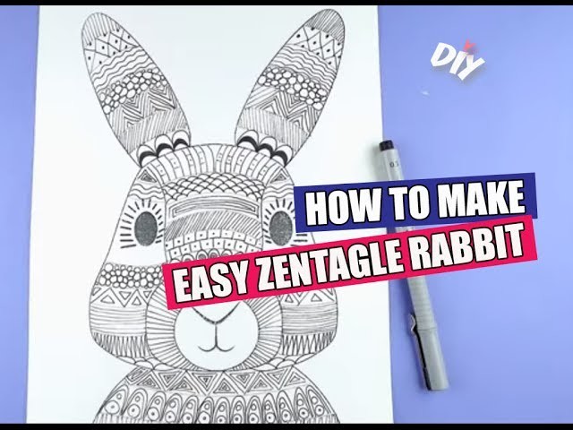 DIY: How to make Easy Zentangle Rabbit