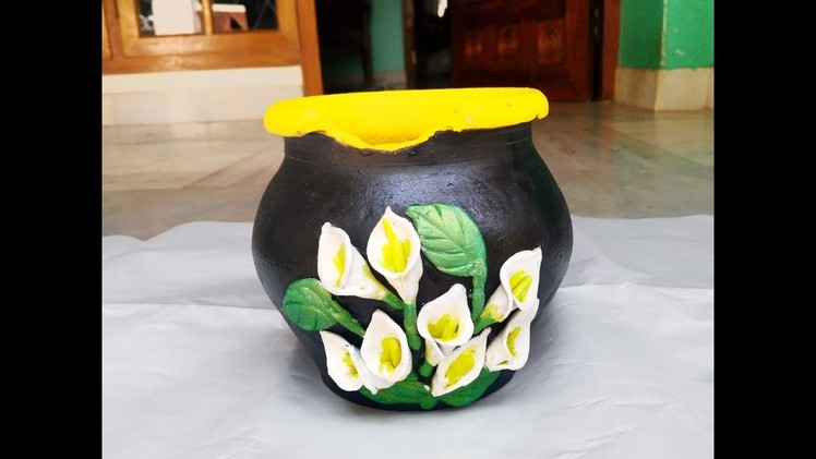 DIY-Pot decoration.calla lily.clay flower