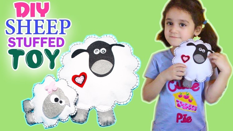 DIY Shaun The Sheep Plushie. How to make cute sheep crafts for kids. NO FABRIC. SEW or NO SEW