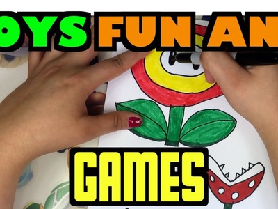 How to Draw Mario Easy Characters Easy Way Step by Step Videos - fire flower, piranha plant