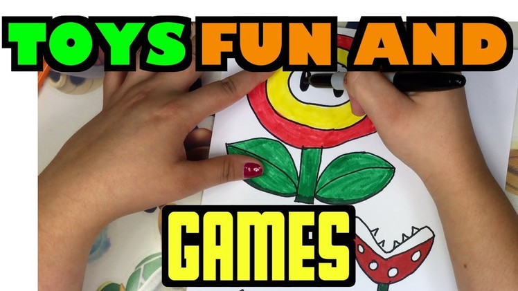 How to Draw Mario Easy Characters Easy Way Step by Step Videos - fire flower, piranha plant