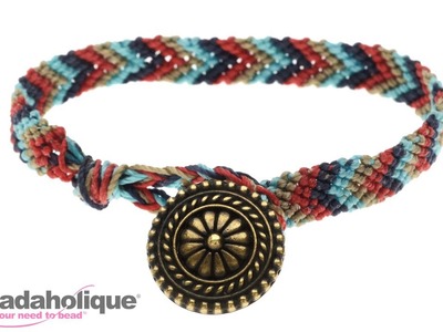 How to Make a Chevron Friendship Bracelet with a Button Clasp